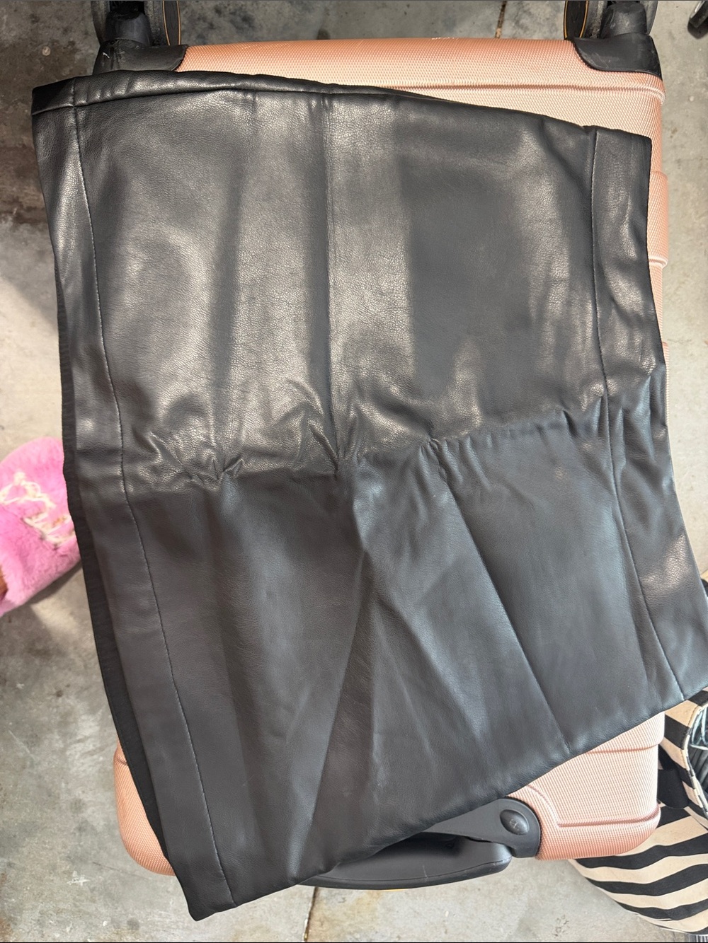 GAP Black Faux Leather Pencil Skirt